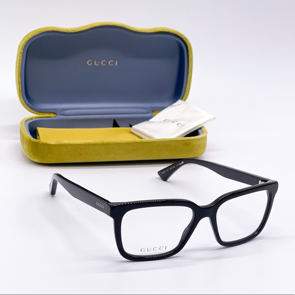 NEW GUCCI GG0160O 001 EYEGLASSES GUCCI GG01600 BLACK EYEWEAR - Picture 3 of 14